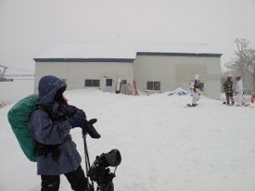 リフト終点まで撤退