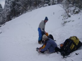 リフトを降りる